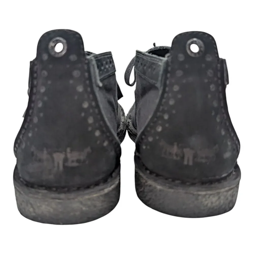 Levi's Stylish Black Canvas Chukka Boots Men's Size 9 Casual Lace-Up Ankle Shoes